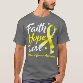 Faith Hope Liebe Childhood Cancer Awareness Ribbon T-Shirt