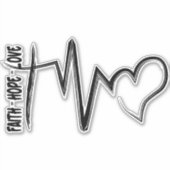 Faith Hope Liebe Christlich Aufkleber (Vorderseite)