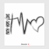 Faith Hope Liebe Christlich Aufkleber (Blatt)