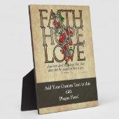 Faith Hope Liebe Christlich Bible Verse Fotoplatte (Seite)