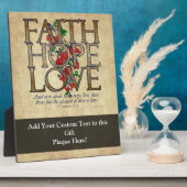 Faith Hope Liebe Christlich Bible Verse Fotoplatte (Seite)