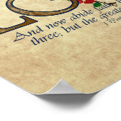 Faith Hope Liebe Christlich Bible Verse Poster (Ecke)