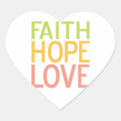 Faith Hope Liebe Christlich Inspiration Sticker (Vorderseite)