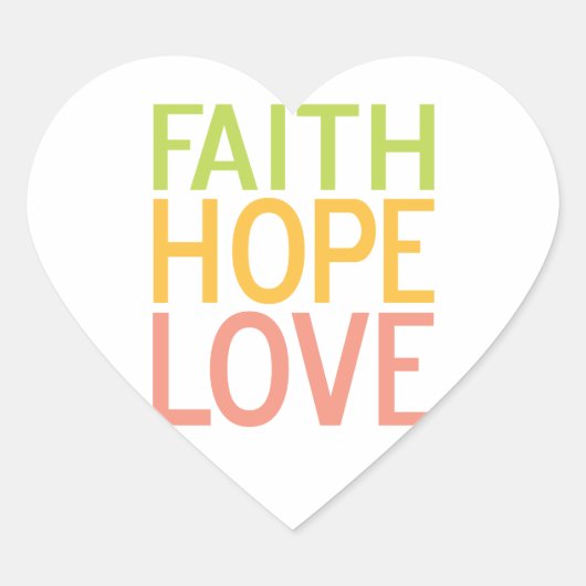 Faith Hope Liebe Christlich Inspiration Sticker (Vorderseite)