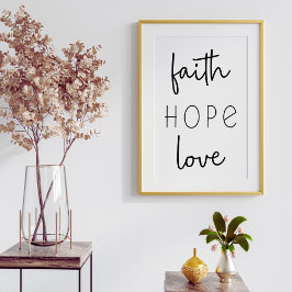 Faith Hope Liebe Christlich Poster