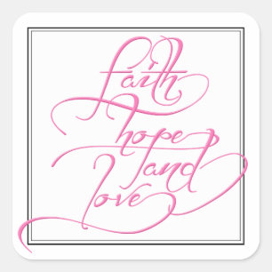 Faith Hope Liebe Christlich Wedding Stickers