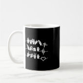 Faith Hope Liebe - Christliche Religion Herzschlag Kaffeetasse (Links)