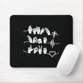 Faith Hope Liebe - Christliche Religion Herzschlag Mousepad (Mit Mouse)