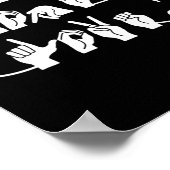 Faith Hope Liebe - Christliche Religion Herzschlag Poster (Ecke)