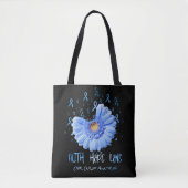 Faith Hope Liebe Colon Cancer Awareness Blume Tasche (Vorderseite)