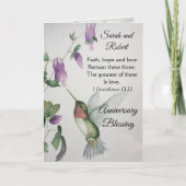 Faith Hope Liebe Couple Anniversary Segen Karte (Vorderseite)