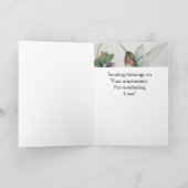 Faith Hope Liebe Couple Anniversary Segen Karte (Innenseite)