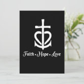 Faith Hope Liebe Cross Anchor Herz Jesus Save The Date (Stehend Vorderseite)