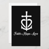 Faith Hope Liebe Cross Anchor Herz Jesus Save The Date (Vorne/Hinten)