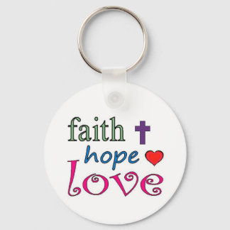 Faith Hope Liebe Cross Heart Schlüsselanhänger