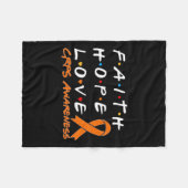 Faith Hope Liebe Crps Awareness 1 Fleecedecke (Vorderseite (Horizontal))