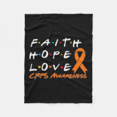 Faith Hope Liebe Crps Awareness 1 Fleecedecke (Vorderseite)