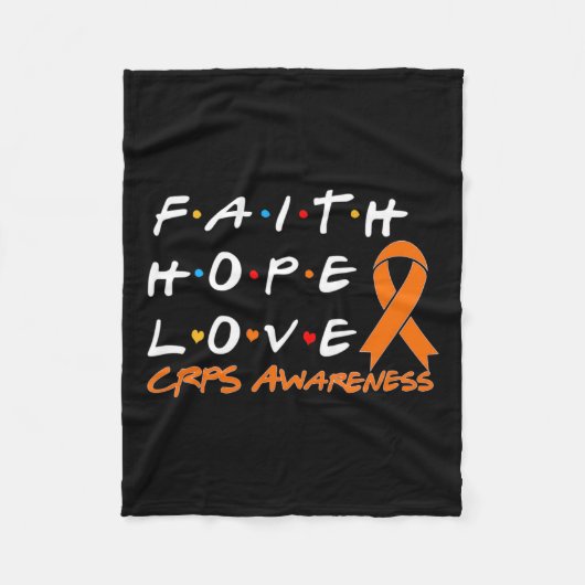 Faith Hope Liebe Crps Awareness 1 Fleecedecke (Vorderseite)