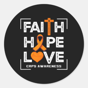 Faith Hope Liebe Crps Awareness Runder Aufkleber