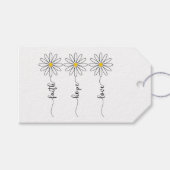 Faith Hope Liebe Daisies Geschenkanhänger (Vorderseite (Horizontal))