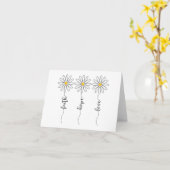 Faith Hope Liebe Daisies Karte (Gelbe Blume)