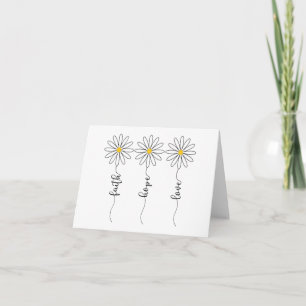 Faith Hope Liebe Daisies Karte