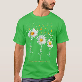 Faith Hope Liebe Daisy Chirstian Childhood Cancer  T-Shirt