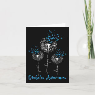 Faith Hope Liebe Dandelion Blume Diabetes Awarenes Karte