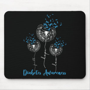 Faith Hope Liebe Dandelion Blume Diabetes Awarenes Mousepad