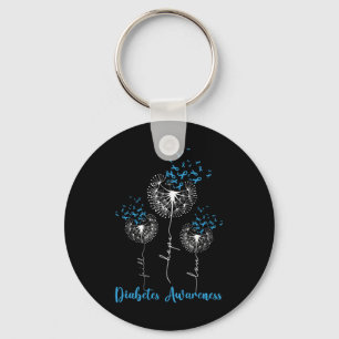 Faith Hope Liebe Dandelion Blume Diabetes Awarenes Schlüsselanhänger