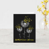 Faith Hope Liebe Dandelion Childhood Cancer Awaren Karte (Gelbe Blume)
