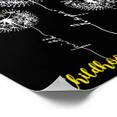 Faith Hope Liebe Dandelion Childhood Cancer Awaren Poster (Ecke)