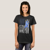 Faith Hope Liebe Diabetes Awareness American Flag T-Shirt (Vorne ganz)
