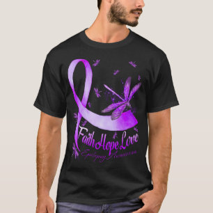 Faith Hope Liebe Dragonfly Epilepsy Bewusstsein T-Shirt