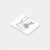 Faith Hope Liebe Dragonfly Grau Asthma Bewusstsein Post-it Klebezettel (angewinkelt)