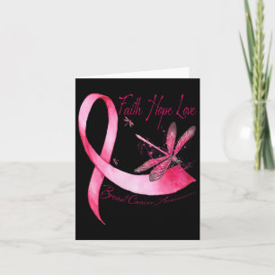 Faith Hope Liebe Dragonfly Pink Ribbon Brust Cance Karte
