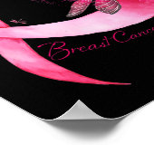 Faith Hope Liebe Dragonfly Pink Ribbon Brust Cance Poster (Ecke)