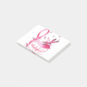 Faith Hope Liebe Dragonfly Pink Ribbon Brust Post-it Klebezettel (angewinkelt)
