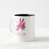 Faith Hope Liebe Dragonfly Ribbon Brustkrebs Zweifarbige Tasse (Vorderseite Links)