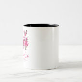 Faith Hope Liebe Dragonfly Ribbon Brustkrebs Zweifarbige Tasse (Mittel)