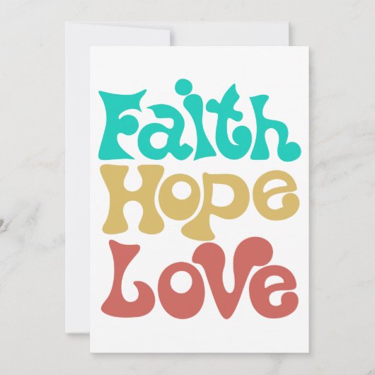 Faith Hope Liebe Einladung (Vorderseite)