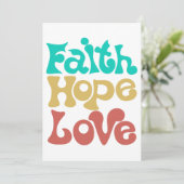 Faith Hope Liebe Einladung (Stehend Vorderseite)