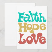 Faith Hope Liebe Einladung (Vorne/Hinten)