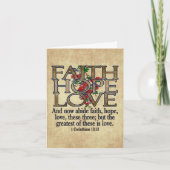 Faith Hope Liebe Elegant Bible Scripting Christlic Karte (Vorderseite)