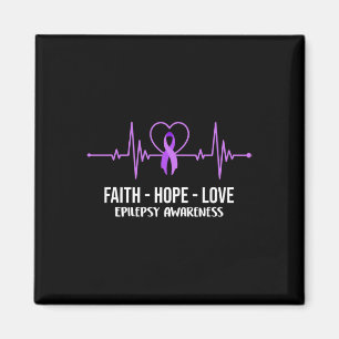 Faith Hope Liebe Epilepsy Awareness Costume Warrio Magnet