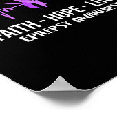 Faith Hope Liebe Epilepsy Awareness Costume Warrio Poster (Ecke)