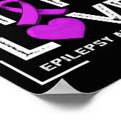 Faith Hope Liebe Epilepsy Bewusstsein Poster (Ecke)