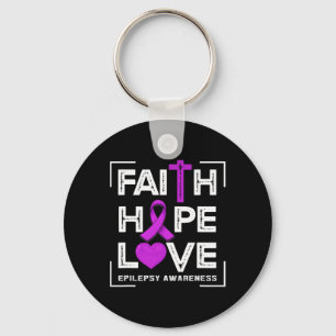 Faith Hope Liebe Epilepsy Bewusstsein Schlüsselanhänger