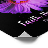 Faith Hope Liebe Epilepsy Bewusstsein Sonnenblume Poster (Ecke)
