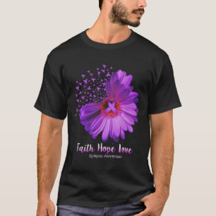 Faith Hope Liebe Epilepsy Bewusstsein Sonnenblume T-Shirt